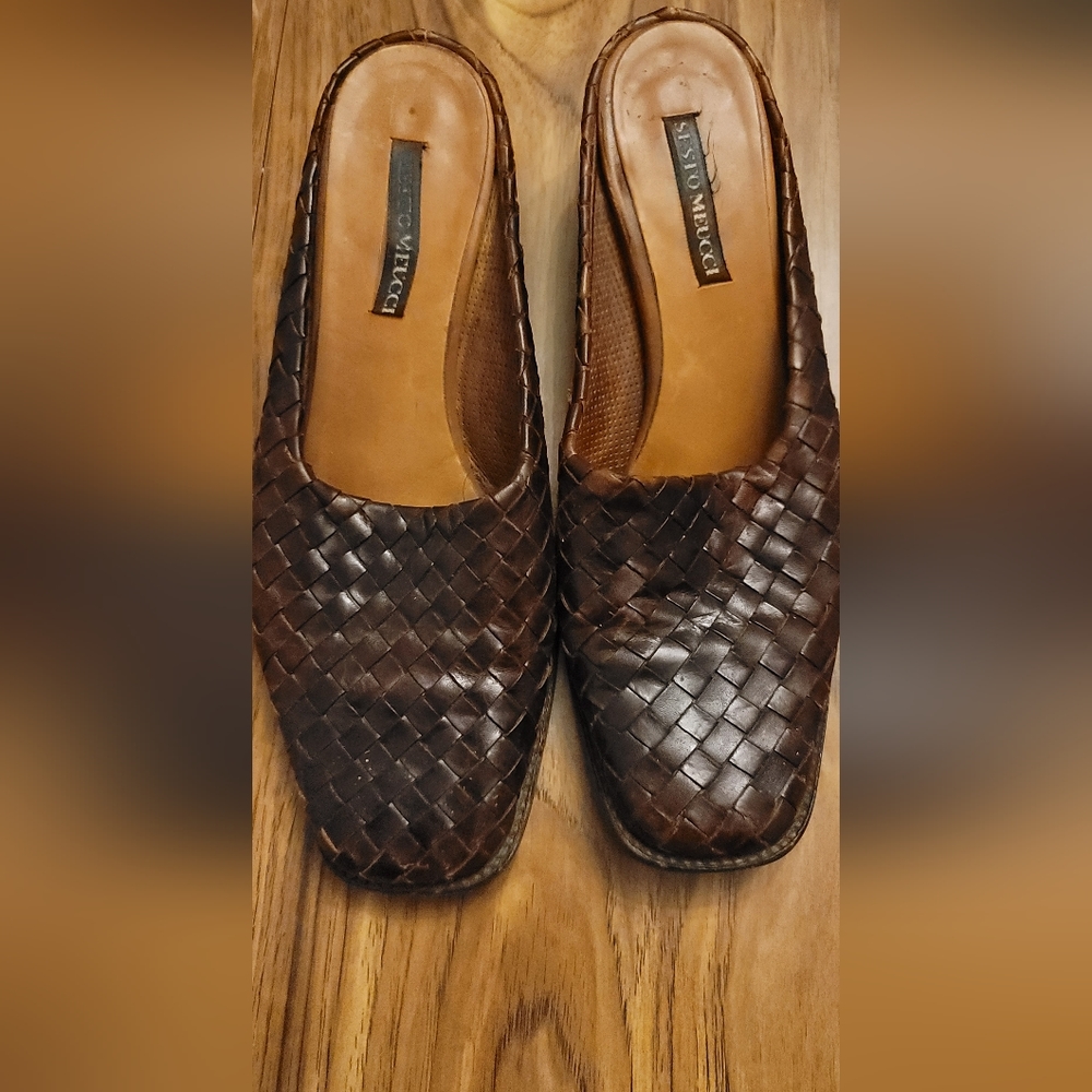 Sesto Meucci Shoes | Sesto Meucci Italy Made Womens Brown Woven Leather